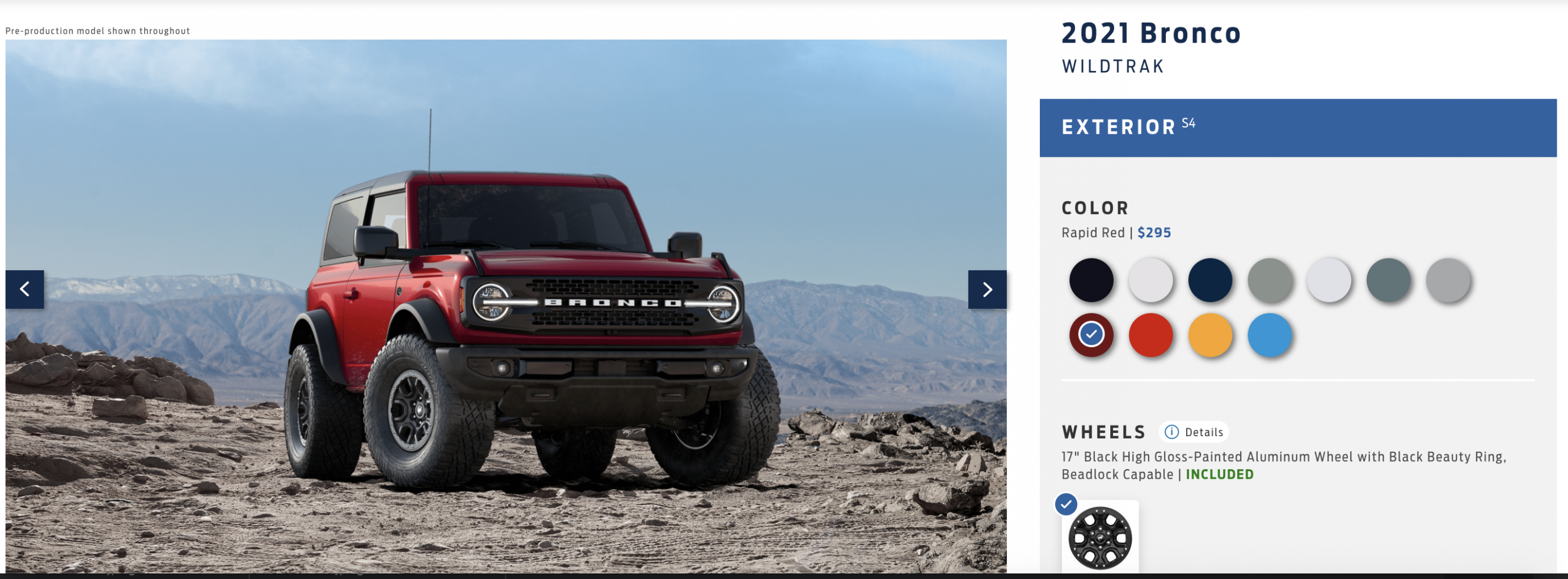 Concept Build Your Own 2022 Ford Bronco