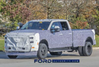 5 ford super duty supercrew prototype spotted testing 2023 spy shots ford f350 diesel