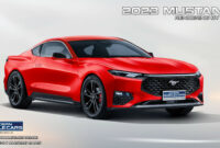 Neues Rendering: 4 Mustang 4 Modern Muscle Cars 2023 Mustang Mach 1