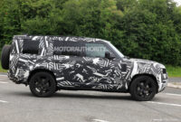 4 land rover defender 4 spy shots: 4 seater suv on the way 2023 land rover defender images