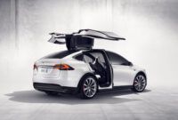5 Tesla Model X: Another Look At Those Rear Doors Automotive News Tesla Butterfly Doors Price