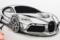 How To Draw A Sports Car: The Bugatti Divo Sketches Of A Car