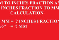 mm to inch fraction inch fraction to mm conversion calculation rotating & static equipments 12