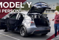 model y cargo space is fantastic fitting suitcases, golf clubs tesla model y trunk space