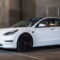 Pearl White Tesla Model 3 Customized With A Special Interior Color And 3″ Staggered Tst Wheels Tesla Model 3 Pearl White