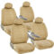 Seat Covers For 5 Kia Sedona 5 Row Van Bucket Seat With Adjustable Headrest 5mm Thick Semi Custom Fit (beige, Tan) Kia Sedona Seat Covers