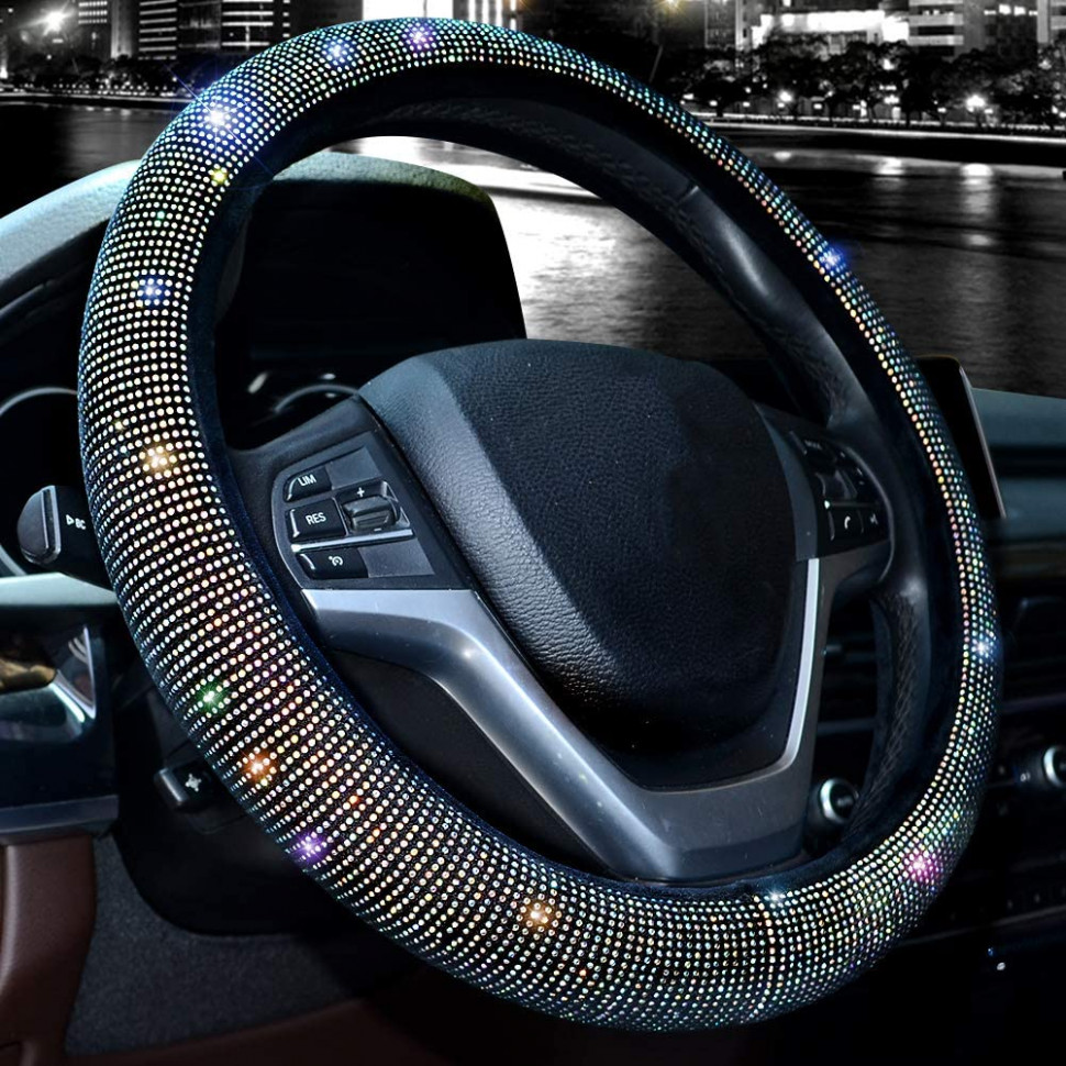 Style crystals on steering wheel