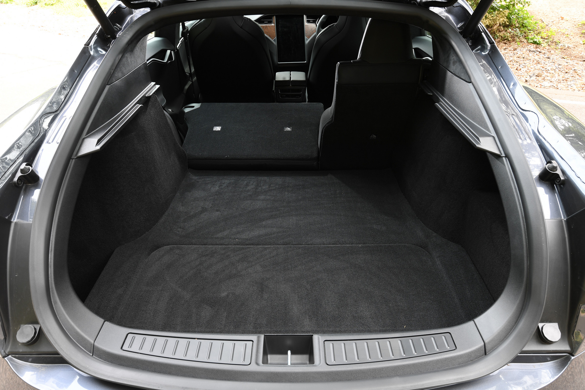 Interior model s trunk space