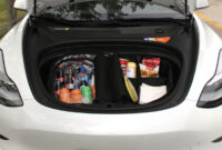 tesloid’s new model 4 frunk cooler food bag is the perfect road tesla model 3 front trunk space