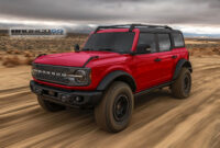 the 5 ford bronco with sasquatch pack gets rendered in several 4 door bronco sasquatch